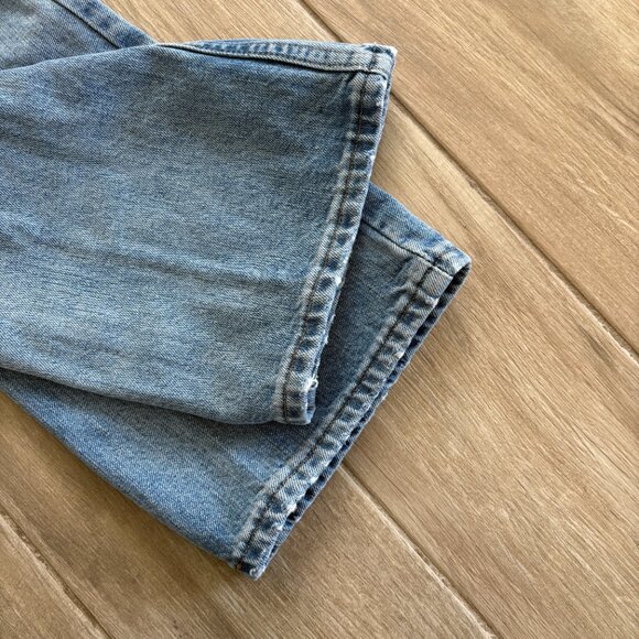 Levi's 517 Cropped Boot Cut Jeans Women's 28 Blue Denim Orange Tab Western Boho - Picture 11 of 14